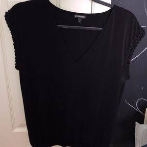 Sleeveless Black Express V-Neck
